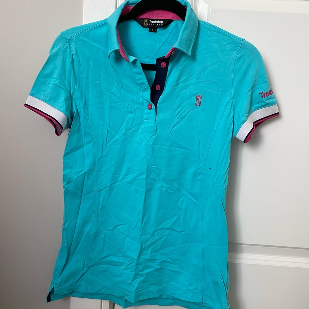 Size Small Tredstep Ireland Teal/Pink Polo